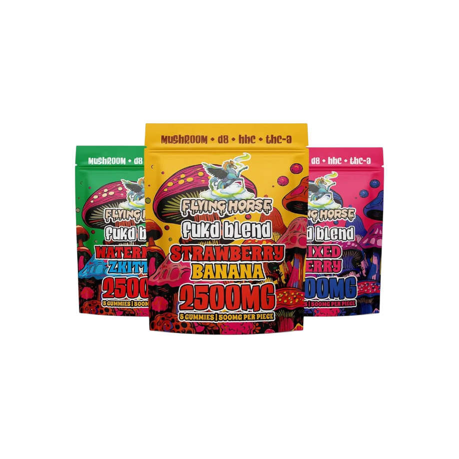 Flying Horse Fukd Blend Mushroom+D8+HHC+THCA 5CT Gummies (500mg)