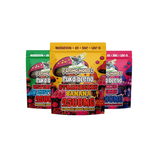 Flying Horse Fukd Blend Mushroom+D8+HHC+THCA 5CT Gummies (500mg)