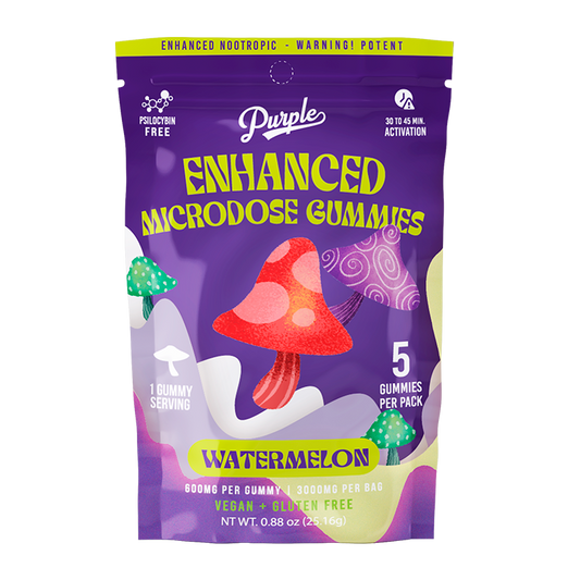 Purple Cannadelic Microdose Mushroom 5CT Gummies (600mg)